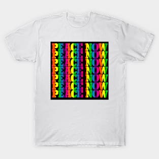 Peace Now 1960s-70s Rainbow Letters T-Shirt